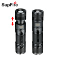 SupFire Factory High Bright High Quality 1500 Lumens Linterna con zoom impermeable multifunción de larga duración ajustable